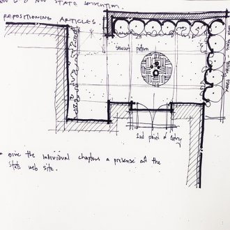 Architectural Sketch partial site plan line weight