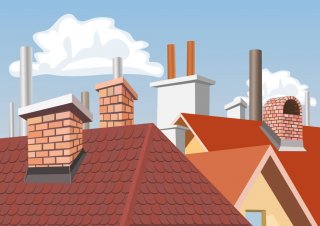 roofing and chimneys illustration